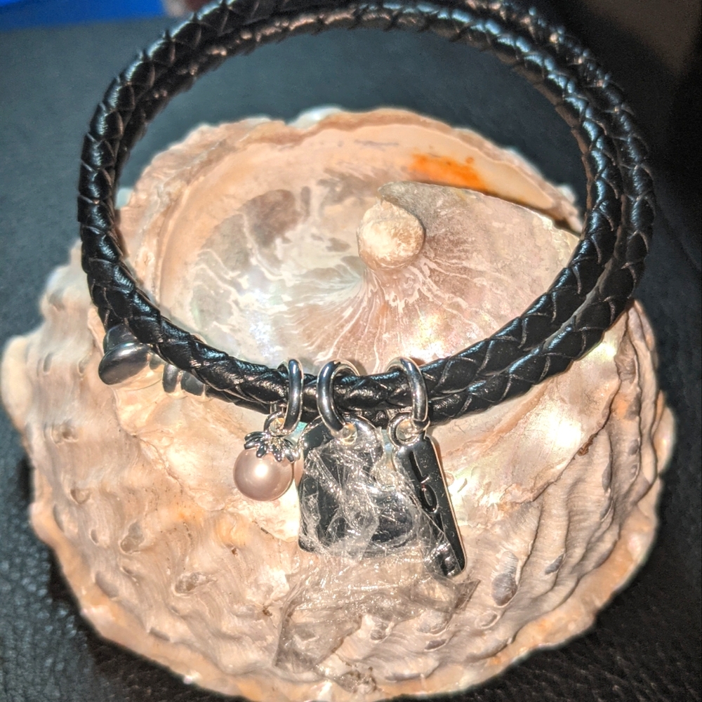 Love Leather Wrap Bracelet by Vantel